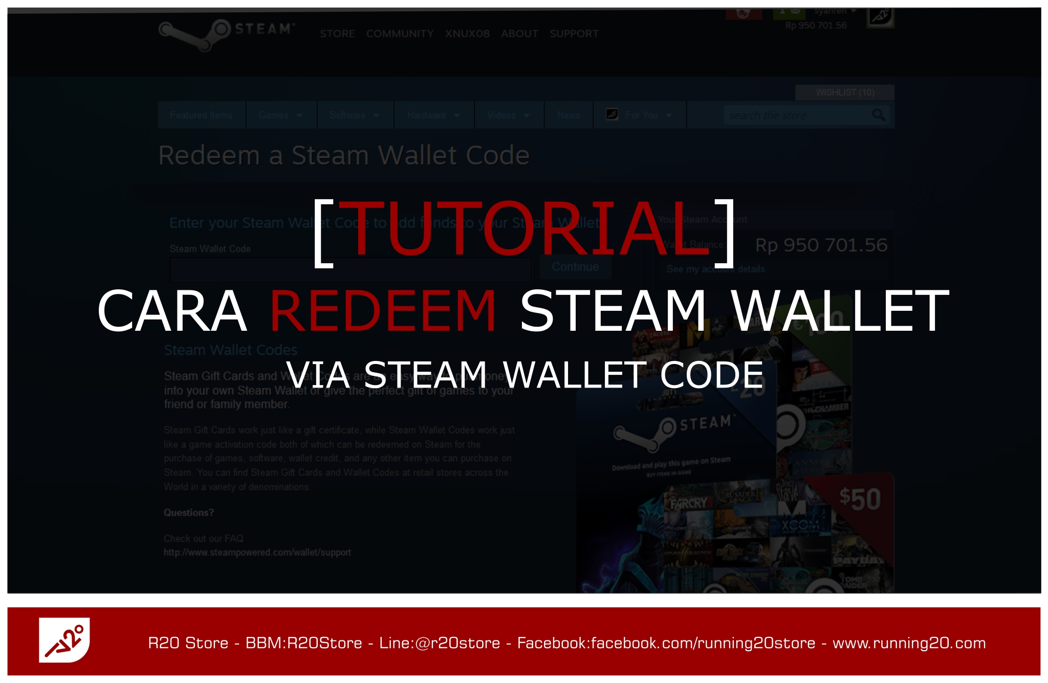 [Tutorial] Cara Redeem Steam Wallet Code